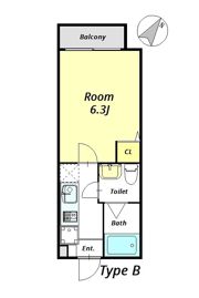 East Flat 松戸の間取り画像