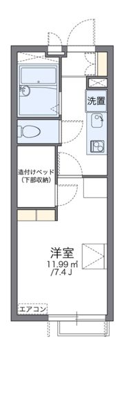 レオパレスウッドタウンの間取り画像