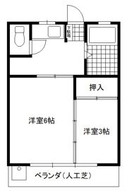 コーポむさしのの間取り画像