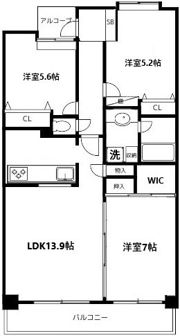 アソシエール中野弐番館の間取り画像
