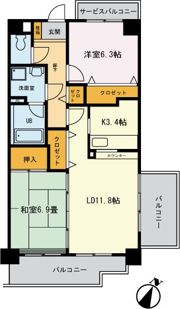 アスコットの間取り画像