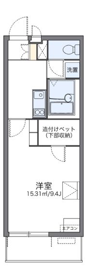 レオパレスけやきの間取り画像