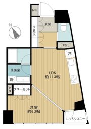 サンクタス市ヶ谷富久町イーストタワーの間取り画像