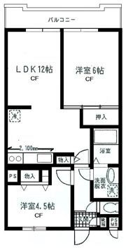 ヒルサイドフラッツの間取り画像