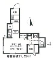 （仮称）若林1丁目アパートの間取り画像