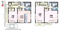 富士見市上沢1丁目貸家 P付の間取り画像