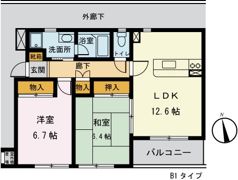 カスターナ成城の間取り画像