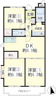 グラスィア新川崎の間取り画像