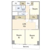 麻布東町マンションの間取り画像