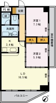 エクセレンス梶ヶ谷の間取り画像