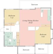 戸塚区矢部町マンションの間取り画像