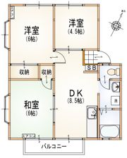 井口ハイツA棟の間取り画像