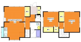 柏井町1丁目貸家の間取り画像