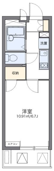 レオパレスパレス中田の間取り画像