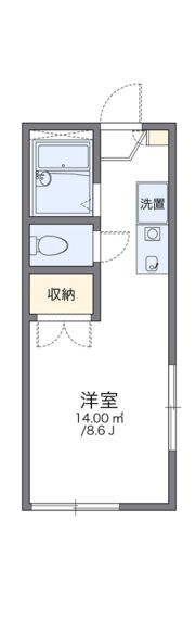 レオパレスリバーサイド染地の間取り画像