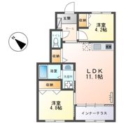（仮称）大和市つきみ野アパートの間取り画像