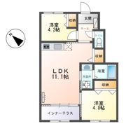 （仮称）大和市つきみ野アパートの間取り画像