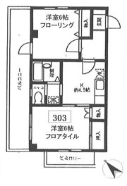 ブルーハイネス落合の間取り画像
