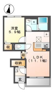 レジデンス少納言の間取り画像