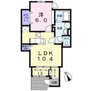 ヴィラージュ狭山祇園Bの間取り画像