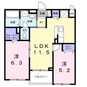 アリーサコート セントの間取り画像