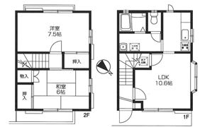 井上テラスハウスCの間取り画像