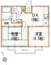 グリーンコーポA棟の間取り画像