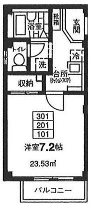 ヴィラフルールの間取り画像