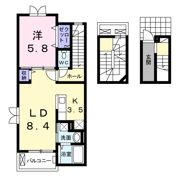 レフィナードソメイB棟の間取り画像
