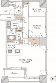 ル・サンク大崎ウィズタワーの間取り画像