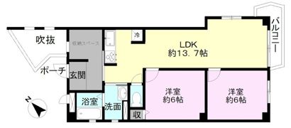 青木町ハイツ2号棟の間取り画像
