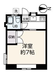 国立コーポの間取り画像