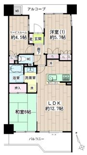 ナイスシティアリーナ武蔵小杉ブライトコートの間取り画像