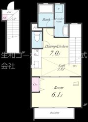 ヴァーグ弐番館の間取り画像
