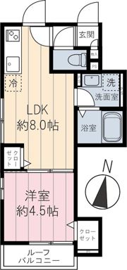 カリーノ田柄の間取り画像