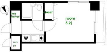 スカイコート世田谷用賀第2の間取り画像