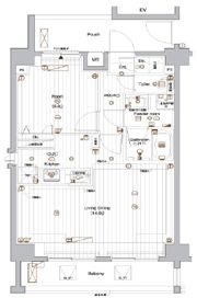 プレミアムキューブ上野毛♯moの間取り画像