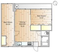 高輪マンションの間取り画像