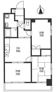 KサンライトマンションIIの間取り画像