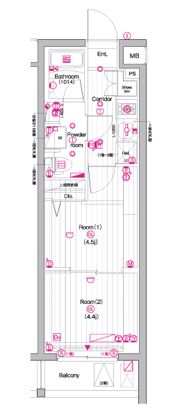 PREMIUM CUBE 中野富士見町の間取り画像