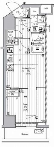 PREMIUM CUBE 代々木上原の間取り画像