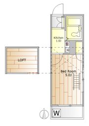 レオパレス三軒茶屋 A棟の間取り画像