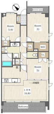 リーフィアレジデンス世田谷砧の間取り画像