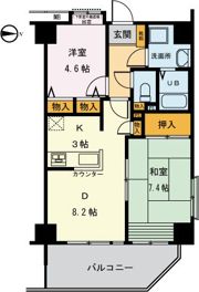 フォーエレメンツ竹の塚の間取り画像