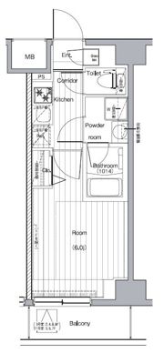 プレミアムキューブG西大井の間取り画像