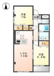 ブラン メゾンの間取り画像