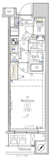 HY’s Confront横濱BAYの間取り画像
