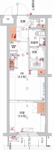 ハーモニーレジデンス武蔵小杉フォレストスクエアの間取り画像