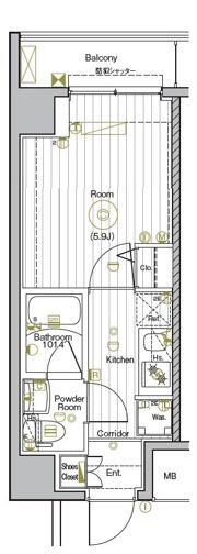 グランヴァンプレミアムイースト川口の間取り画像
