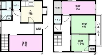 藤塚貸家の間取り画像
